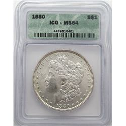 1880-P Morgan Silver Dollar ICG MS 64