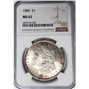 Image 1 : 1880-P Morgan Silver Dollar $1 NGC MS62