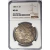 Image 1 : 1881-S $1 Morgan Silver Dollar NGC MS61