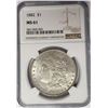 Image 1 : 1882-P $1 Morgan Silver Dollar NGC MS61