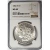 Image 1 : 1882-S Morgan Silver Dollar $1 NGC MS60