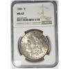 Image 1 : 1886 Morgan Silver Dollar $1 NGC MS62