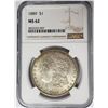 Image 1 : 1889-P $1 Morgan Silver Dollar NGC MS62