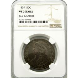 1829 BUST HALF DOLLAR NGC VF DETAILS