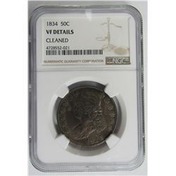 1834 BUST HALF DOLLAR NGC VF DETAILS