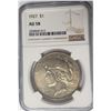 Image 1 : 1927-P $1 Peace Silver Dollar NGC AU58