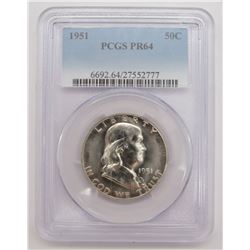1951 FRANKLIN HALF DOLLAR PCGS PR64