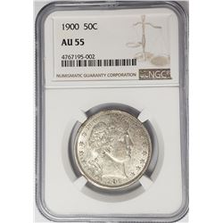 1900-P Barber Half Dollar 50C NGC AU55