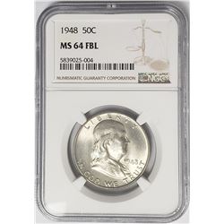 1948-P Franklin Half Dollar 50C NGC MS64 FBL