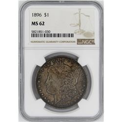 1896 NGC MS62 MORGAN SILVER DOLLAR