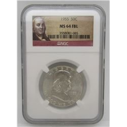 1955 FRANKLIN HALF DOLLAR NGC