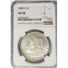 Image 1 : 1880-S Morgan Silver Dollar $1 NGC AU58