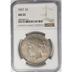 1927-P Peace Dollar $1 NGC AU53
