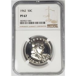 1962 50C Franklin Half Dollar NGC PF67