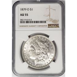 1879-O $1 Morgan Silver Dollar NGC AU55