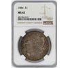 Image 1 : 1886 NGC MS63 MORGAN SILVER DOLLAR