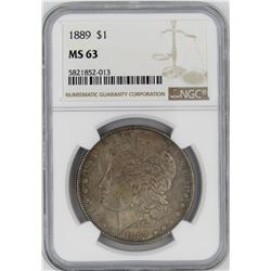 1889 NGC MS63 MORGAN SILVER DOLLAR