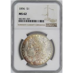 1896 NGC MS62 MORGAN SILVER DOLLAR