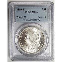 1880-S Morgan Silver Dollar $1 PCGS MS66