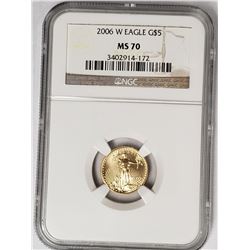 2006 $5 GOLD AMERICAN EAGLE NGC MS70