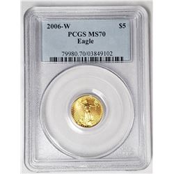 2006-W $5 GOLD AMERICAN EAGLE PCGS MS70