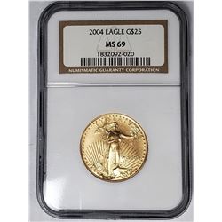 2004 $25 GOLD EAGLE NGC MS69