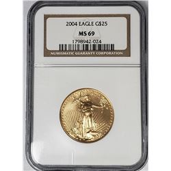 2004 $25 GOLD EAGLE NGC MS69