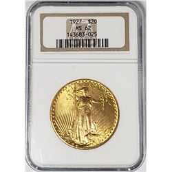 1927 $20 ST GAUDENS GOLD NGC MS62