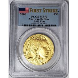 2006 $50 BUFFALO PCGS MS70 FIRST STRIKE