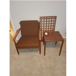Vintage Teak Occasional Chair & End Table