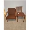 Image 1 : Vintage Teak Occasional Chair & End Table