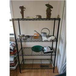 Shelving unit with contents