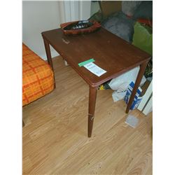 Vintage Teak End table and numbered ashtray