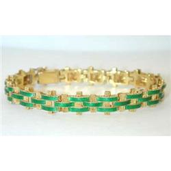 2312 18K Gold Enamel Bracelet