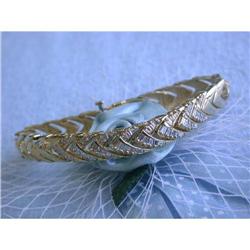 2339 14k Yellow Gold Bracelet with Baguettes Diamonds