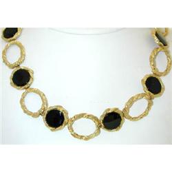2346 VCA 18K Gold/ Onyx Necklace