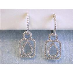 2353 18k White Gold Earrings with Diamonds