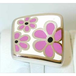 2900 MENEGATTI Silver Enamel Ring