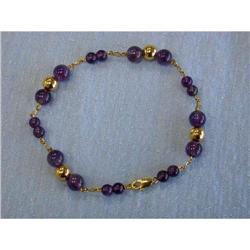 7009 14k Yellow Gold with Amethyst Bracelet