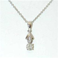 7016 14KW Gold Necklace w/ Diamonds Pendant