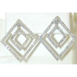 7032 10KW Gold Earrings w/ Diamonds