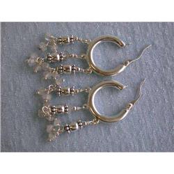 7089 Silver Earrings with Gemstones