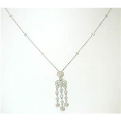 7100 18KW Gold Necklace w/ Diamonds Pendant
