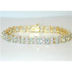 6828 Silver Aquamarine Bracelet