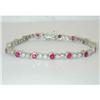 Image 1 : 1954 Platinum Gold Ruby Bracelet w/Diamond