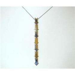 9510 ENIGMA "Gianni Bulgari" 18KW Gold Necklace w/Penda