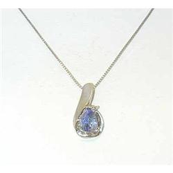 9522 10KW Gold Necklace w/ Tanzanite