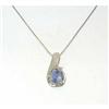 Image 1 : 9522 10KW Gold Necklace w/ Tanzanite