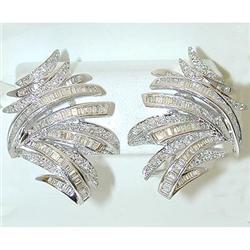 9532 18KW Gold Post/Clip-on Earrings w/ Diamonds
