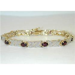 6531 Silver Garnet Bracelet